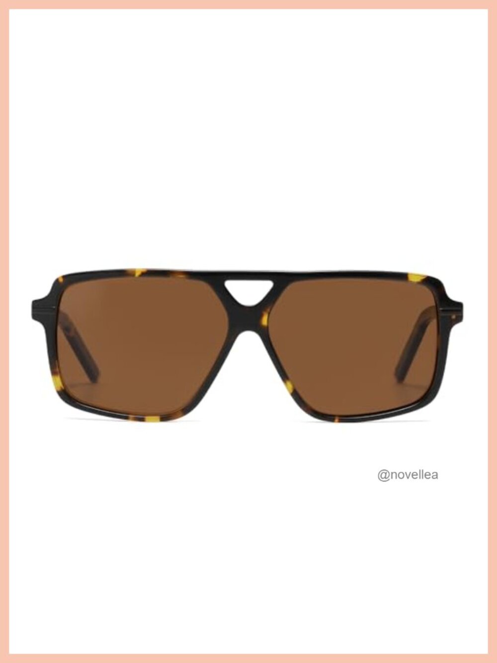 Polarized Square Aviator Acetate Sunglasses UV400 Protective
